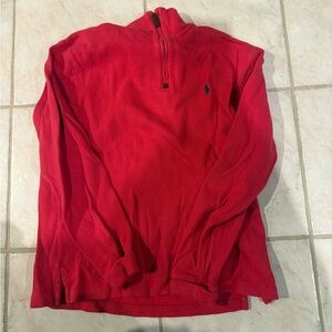 Polo by Ralph Lauren Red Zip Up Sweater